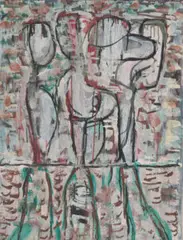 Penelope by Ian Fairweather, 1961, synthetic polymer paint and gouache on cardboard on composition board, offered Aug 2026