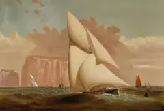 Yacht India and Schooner Gloriana coming out of Torbay by Haughton Forrest, oil on canvas, sold Aug 2026