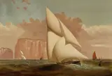 Yacht India and Schooner Gloriana coming out of Torbay by Haughton Forrest, oil on canvas, sold Aug 2026