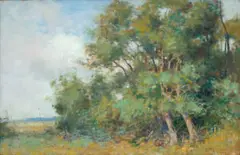 Macedon landscape (View from Hesket) by Frederick McCubbin, c.1910 – 1912, oil on canvas, sold Aug 2026