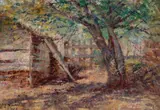 The bush hut by Frederick McCubbin, 1911, oil on cedar panel, sold Aug 2026