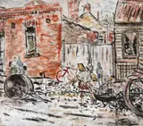 Fitzroy roadworks by Danila Vassilieff, 1937, oil on canvas on board, sold Aug 2026