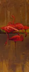 Flamingoes by Sydney Long, c.1902, oil on canvas on board, sold Aug 2026