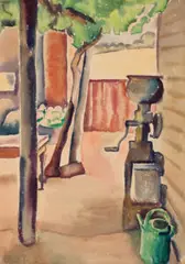 Courtyard by Dorrit Black, watercolour on card, sold Aug 2026