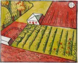 Air travel 3: The pineapple plantation by Dorrit Black, 1947 – 49, colour linocut on paper, sold Aug 2026