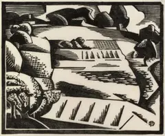 Chinaman’s Gardens by Dorrit Black, c.1933, linocut on paper, sold Aug 2026