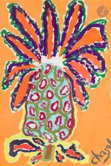 Le Palmier by Malcolm de Chazal, Gouache sur traits de crayon, sold Dec 2025