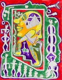 Capitipède bicéphale gravissant un escalier formé par une de ses deux langues by Yvon Taillandier, Gouache et crayon noir, sold Dec 2025
