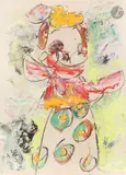 Fillette. 1959 by Anatoly Timofeevitch Zverev, Gouache, sold Dec 2025