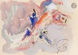 Pegase. 1959 by Anatoly Timofeevitch Zverev, Gouache, sold Dec 2025