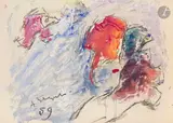 Composition au poisson. 1959 by Anatoly Timofeevitch Zverev, Gouache, sold Dec 2025