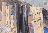Les toits de la ville. 1960 by Anatoly Timofeevitch Zverev, Gouache, sold Dec 2025