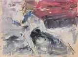 Patineur. 1960 by Anatoly Timofeevitch Zverev, Gouache, sold Dec 2025