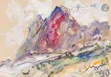 Montagnes. 1960 by Anatoly Timofeevitch Zverev, Gouache, sold Dec 2025