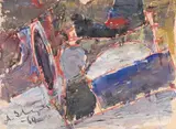 Machine à coudre. 1960 by Anatoly Timofeevitch Zverev, Gouache, sold Dec 2025