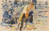 Danse en jaune. 1961 by Anatoly Timofeevitch Zverev, Gouache, sold Dec 2025