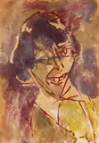 Portrait rieur. 1961 by Anatoly Timofeevitch Zverev, Gouache, sold Dec 2025