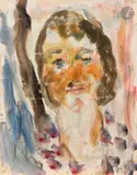 Portrait de femme. 1961 by Anatoly Timofeevitch Zverev, Gouache, sold Dec 2025