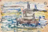 Le port. 1961 by Anatoly Timofeevitch Zverev, Gouache, sold Dec 2025
