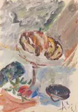 Nature morte aux bananes. 1961 by Anatoly Timofeevitch Zverev, Gouache, sold Dec 2025