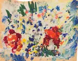 Bouquet de fleurs. 1961 by Anatoly Timofeevitch Zverev, Gouache, sold Dec 2025