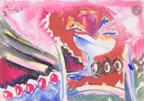 Композиция (Composition). 1961 by Anatoly Timofeevitch Zverev, Gouache, sold Dec 2025
