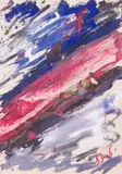Розовая полоса (Bande rose). 1961 by Anatoly Timofeevitch Zverev, Gouache, sold Dec 2025
