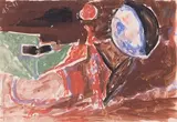 Неопределенные формы (Formes indéterminées). 1961 by Anatoly Timofeevitch Zverev, Gouache, sold Dec 2025