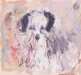 Джерик (Jerick). 1961 by Anatoly Timofeevitch Zverev, Gouache, sold Dec 2025