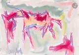 При лужке (Au pré). 1961 by Anatoly Timofeevitch Zverev, Gouache, sold Dec 2025