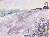 Теплый день (Douce journée). 1961 by Anatoly Timofeevitch Zverev, Gouache, sold Dec 2025