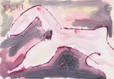 Нагая (Nu). 1961 by Anatoly Timofeevitch Zverev, Gouache, sold Dec 2025