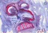 Зубастик (Les grandes dents). 1961 by Anatoly Timofeevitch Zverev, Gouache, sold Dec 2025
