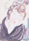 Портрет художника (Portrait d'un artiste) by Anatoly Timofeevitch Zverev, Gouache, sold Dec 2025