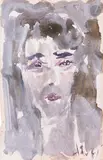 Автопортрет (Autoportrait). 1961 by Anatoly Timofeevitch Zverev, Gouache, sold Dec 2025