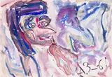 Автопортрет (Autoportrait). 1961 by Anatoly Timofeevitch Zverev, Gouache, sold Dec 2025