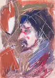 Портрет художника (Portrait d'un artiste) by Anatoly Timofeevitch Zverev, Gouache, sold Dec 2025