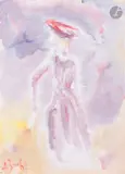 Весна (Le printemps). 1961 by Anatoly Timofeevitch Zverev, Gouache, sold Dec 2025
