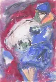 Череп (Crane). 1961 by Anatoly Timofeevitch Zverev, Gouache, sold Dec 2025