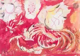 Цветы (Fleurs). 1961 by Anatoly Timofeevitch Zverev, Gouache, sold Dec 2025
