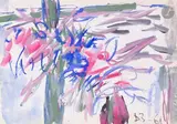 Пестрые стволы (Troncs colorés). 1961 by Anatoly Timofeevitch Zverev, Gouache, sold Dec 2025