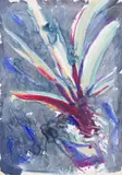 Цветок (Fleur). 1961 by Anatoly Timofeevitch Zverev, Gouache, sold Dec 2025