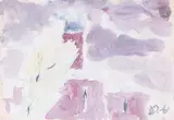 Церковь (L'église). 1961 by Anatoly Timofeevitch Zverev, Gouache, sold Dec 2025