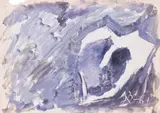 Голова (Tête). 1961 by Anatoly Timofeevitch Zverev, Gouache, sold Dec 2025