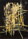 Composition (jaune et verte) by Vladimir Nikolaevitch Nemukhin, Monotype, sold Dec 2025