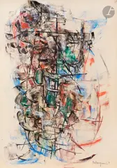 Composition. 1963 by Vladimir Nikolaevitch Nemukhin, Encre et Gouache, sold Dec 2025