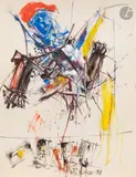 Personnage au béret rouge. 1969 by Vladimir Nikolaevitch Nemukhin, Encre et Gouache, sold Dec 2025