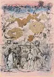 Masque de plâtre. 1962 by Anatoly Rafailovitch Broussilovsky, Collage, encre et aquarelle, sold Dec 2025