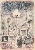 Bouche. 1962 by Anatoly Rafailovitch Broussilovsky, Collage, encre et aquarelle, sold Dec 2025