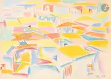 Paysage urbain. 1959 by Dmitry Petrovitch Plavinsky, Pastel, sold Dec 2025